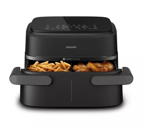 PHILIPS 1000 Series NA150/09 7.1L FlexDrawer Dual Basket Air Fryer - Black