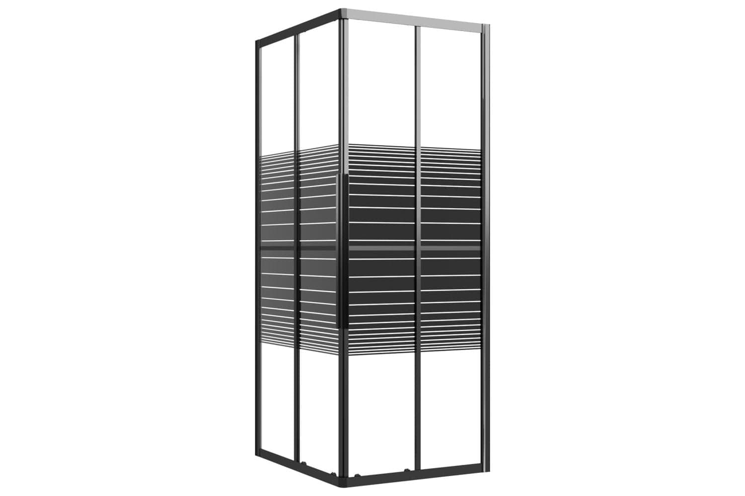 vidaXL 151848 Stripe Shower Cabin Esg 80x70x180cm Black