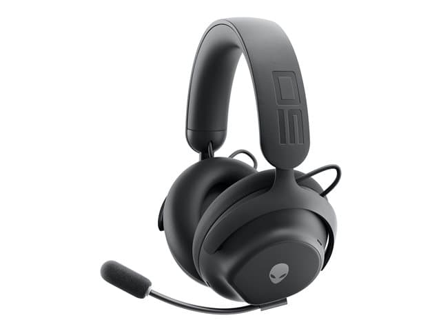 DELL - Alienware Pro Wireless Gaming Headset - Headset - full size - Bluetooth / 2.4 GHz radio frequency - wireless, wired - active noise cancelling - USB - Dark Side of the Moon