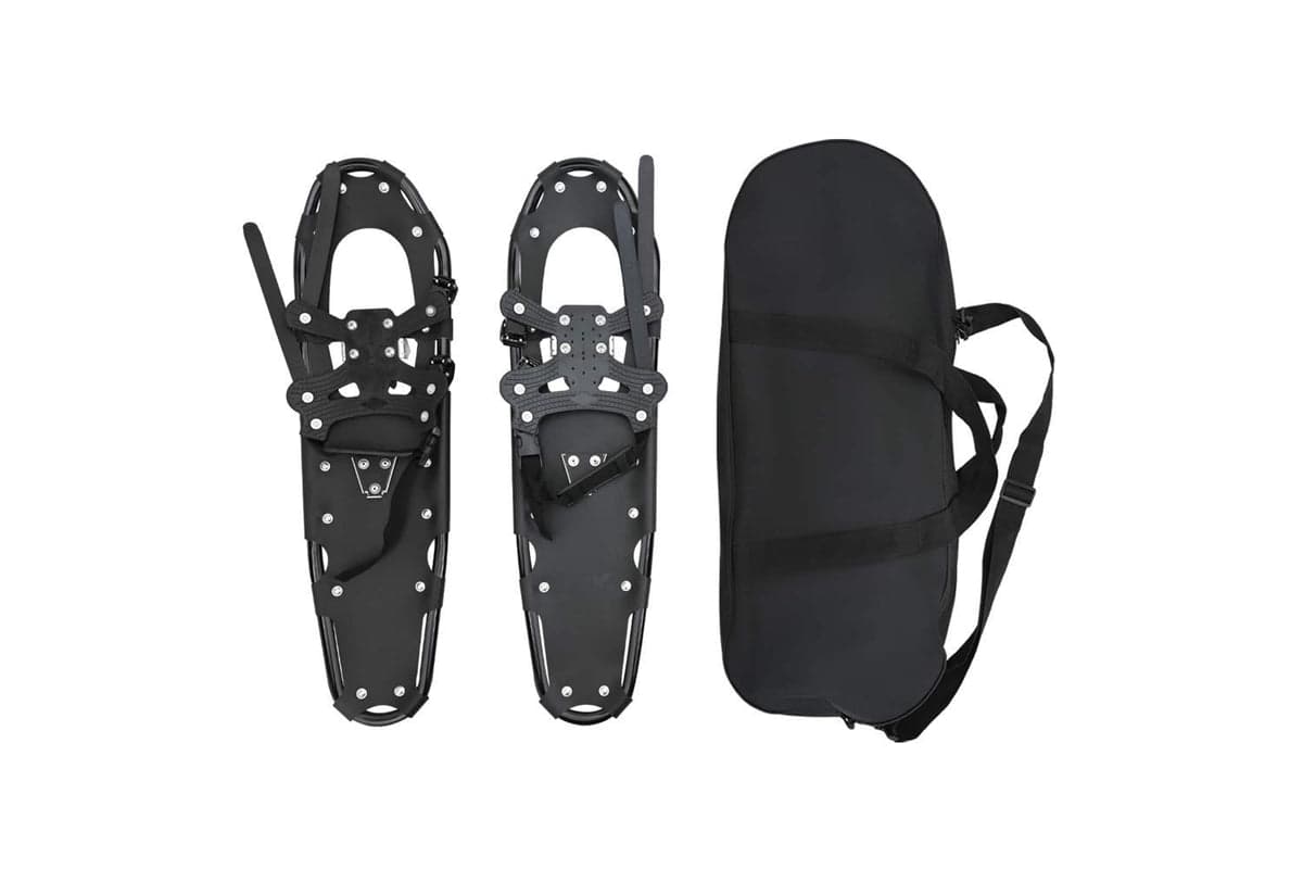 Vidaxl 3 In 1 Snowshoes Black 30 Inches Aluminum And Hdpe