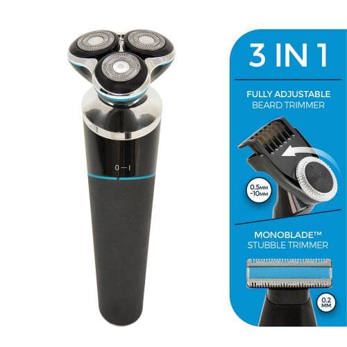 UNIVERSAL RECHARGEABLE WET & DRY ROTARY SHAVER