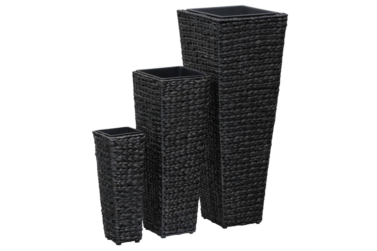 Vidaxl Raised Beds 3 Pcs Water Hyacinth Black