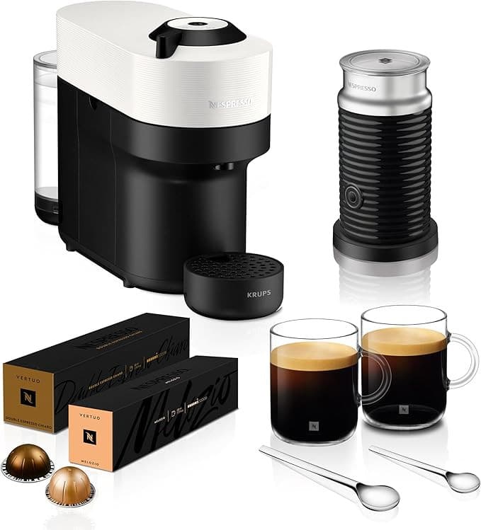 Krups, XN920141, Nespresso White Vertuo Bundle, White