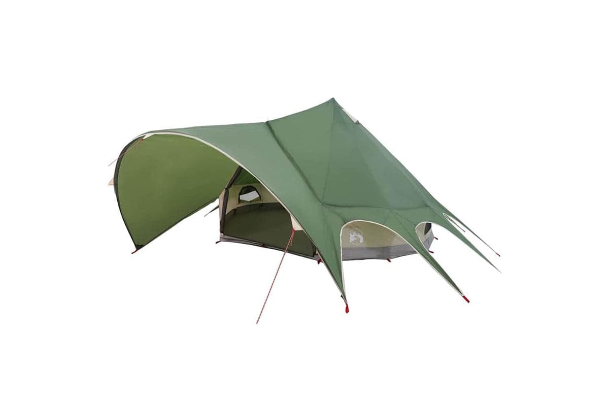 Vidaxl Teepee Tent With Roof Green And Grey 415 X 415 X 247 Cm