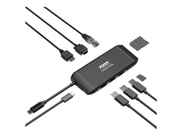 PORT DESIGNS - PORT connect - docking station - USB-C - HDMI, VGA - 1GbE