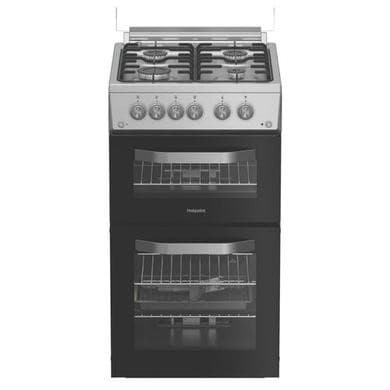 Refurbished Hotpoint 50cm Gas Cooker - Stainless steel