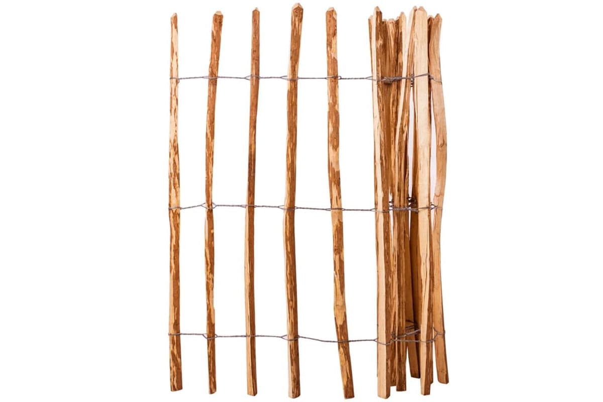 vidaXL 43138 Picket Fence Hazel Wood 120x250cm