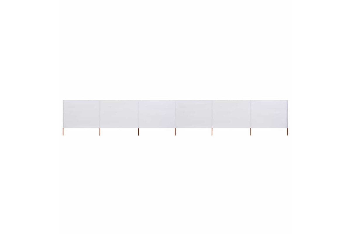 vidaXL 47180 6-panel Wind Screen Fabric 800x160cm Sand White