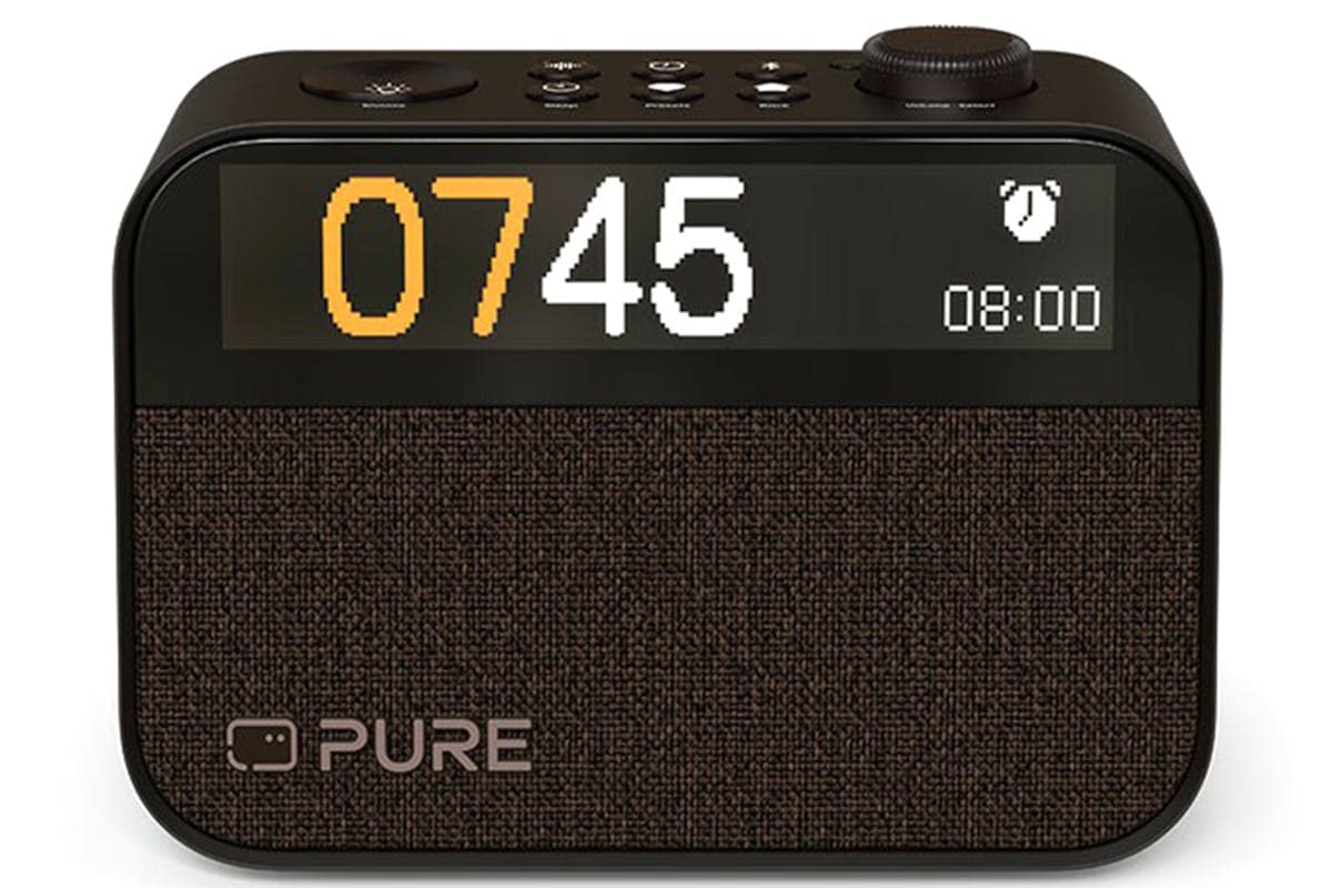 Pure Moment Alarm Clock Radio with Bluetooth | Brown/Black