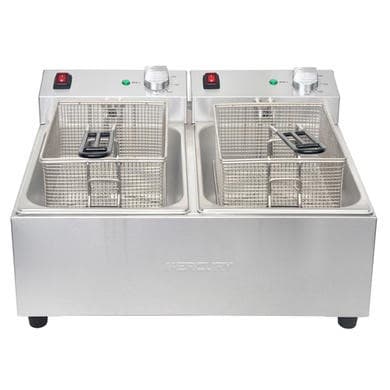 Refurbished Mercury MEF-L5-DA-2 Twin Tank / Twin Basket 2 x 5ltr Countertop Commercial Catering Electric Fryer 2 x 2.8kW