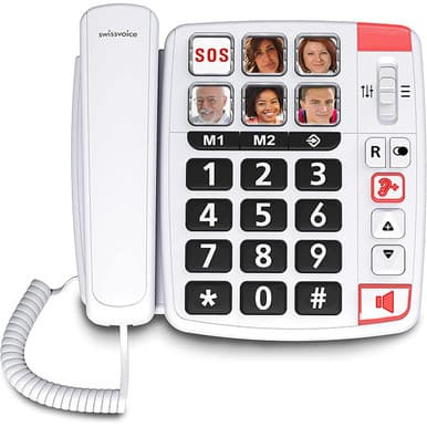 Swissvoice Xtra 1110 U ATL1418644 Big Button Corded Phone for Elderly White