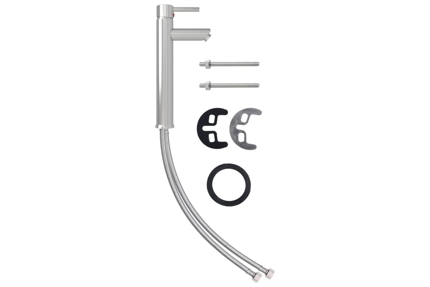 vidaXL 149091 Bathroom Mixer Tap Silver 12x30cm