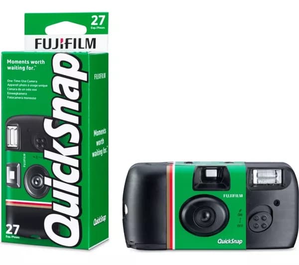 INSTAX QuickSnap V400 Disposable Camera - Green & Black
