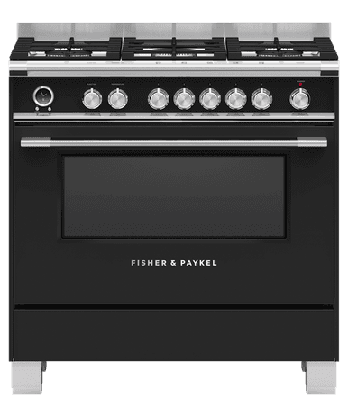 Fisher & Paykel 90cm Series 9 Classic 5 Burner Dual Fuel Pyrolytic Freestanding Cooker | OR90SCG6B1