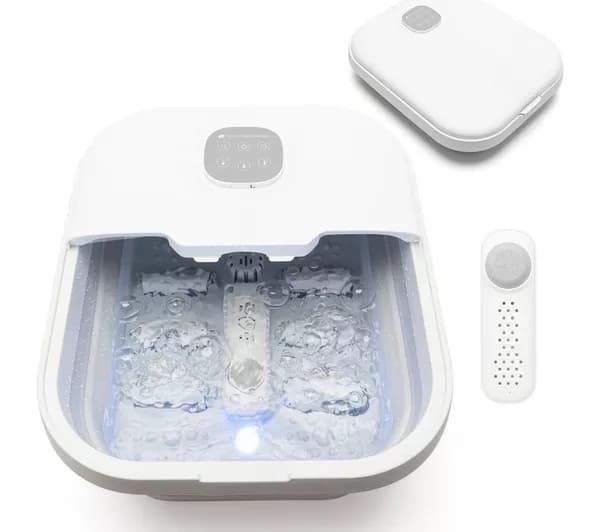 RIO Deluxe Foldaway Foot Spa & Massager - White