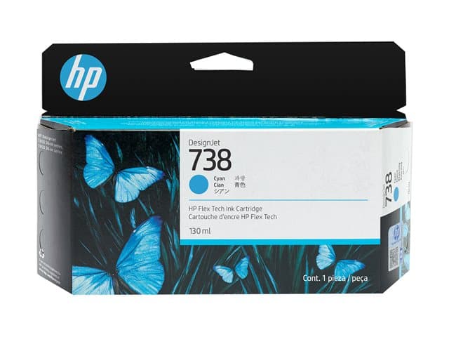 HP - 738 - cyan - original - DesignJet - ink cartridge