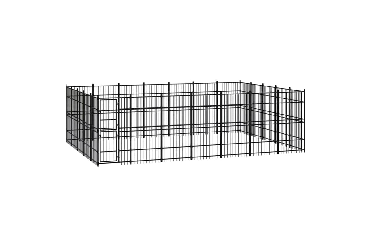Vidaxl 3097991 Outdoor Dog Kennel Steel 32.26 M2