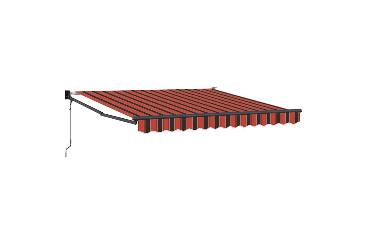 Vidaxl Awning Striped Red And Black 35 X 25 M Polyester And Metal