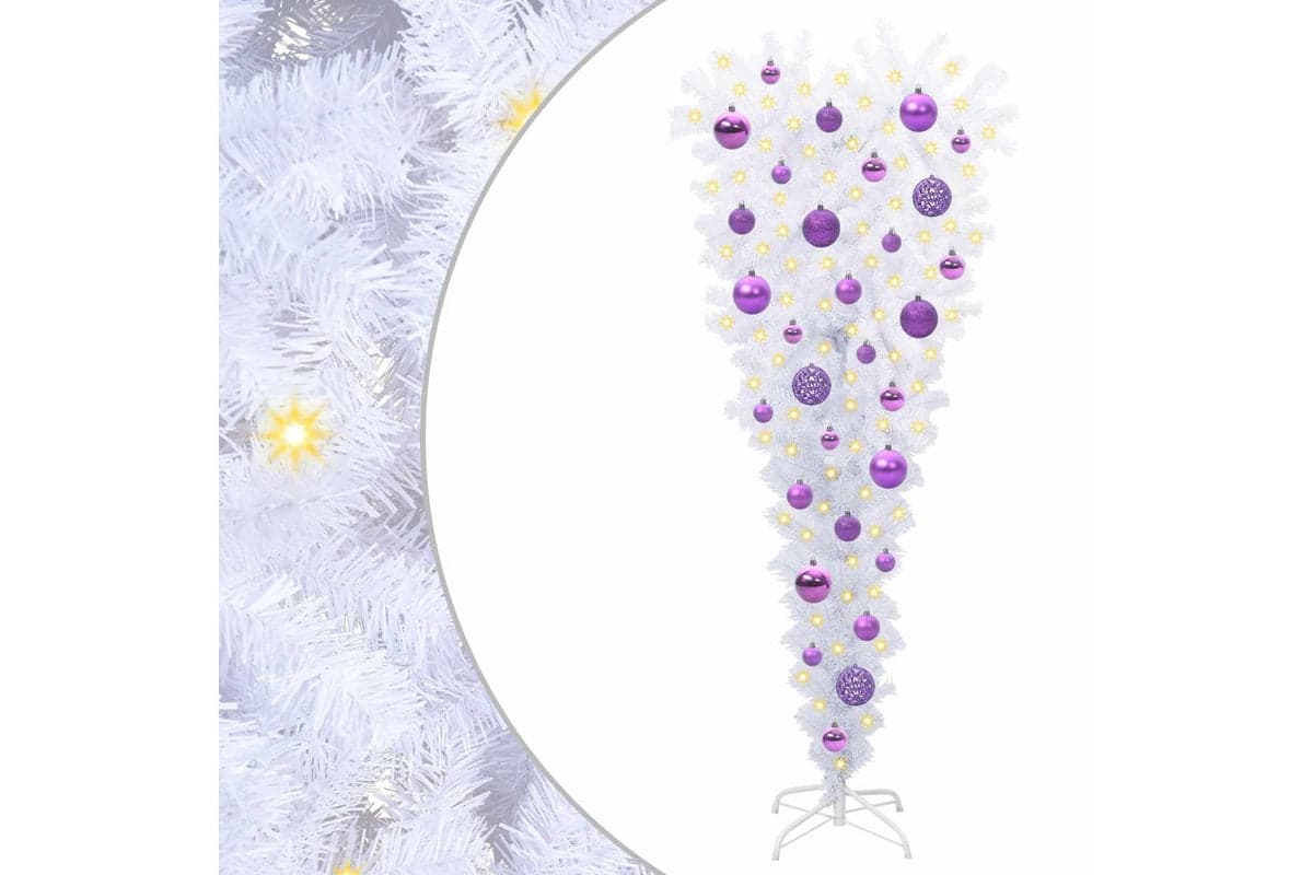 Vidaxl Artificial Christmas Tree With Stand White 120 Cm Pvc And Steel