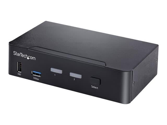 Startech USB C KVM Switch, 2 Port DisplayPort KVM w/ 4K 60Hz UHD HDR Video, 3.5mm Audio, USB Type C KVM Switch, 4x USB HID and 2x USB A 3.2 Gen 1 5Gbp