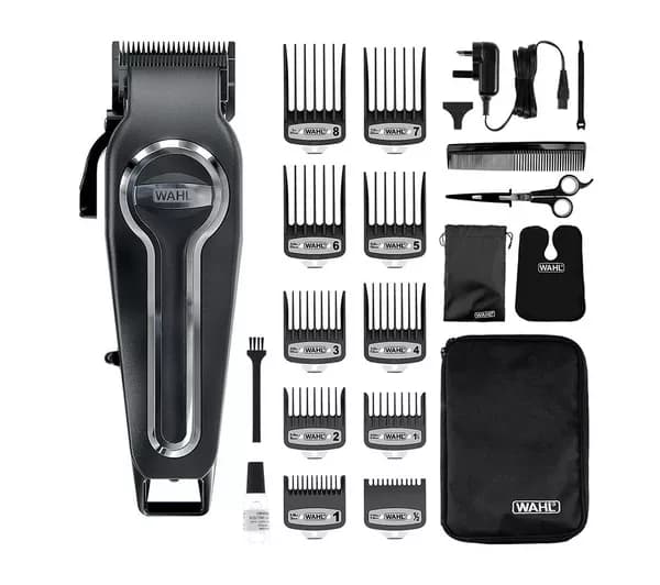 WAHL Elite Pro 20606-0410 Cordless Hair Clipper Kit - Black & Silver