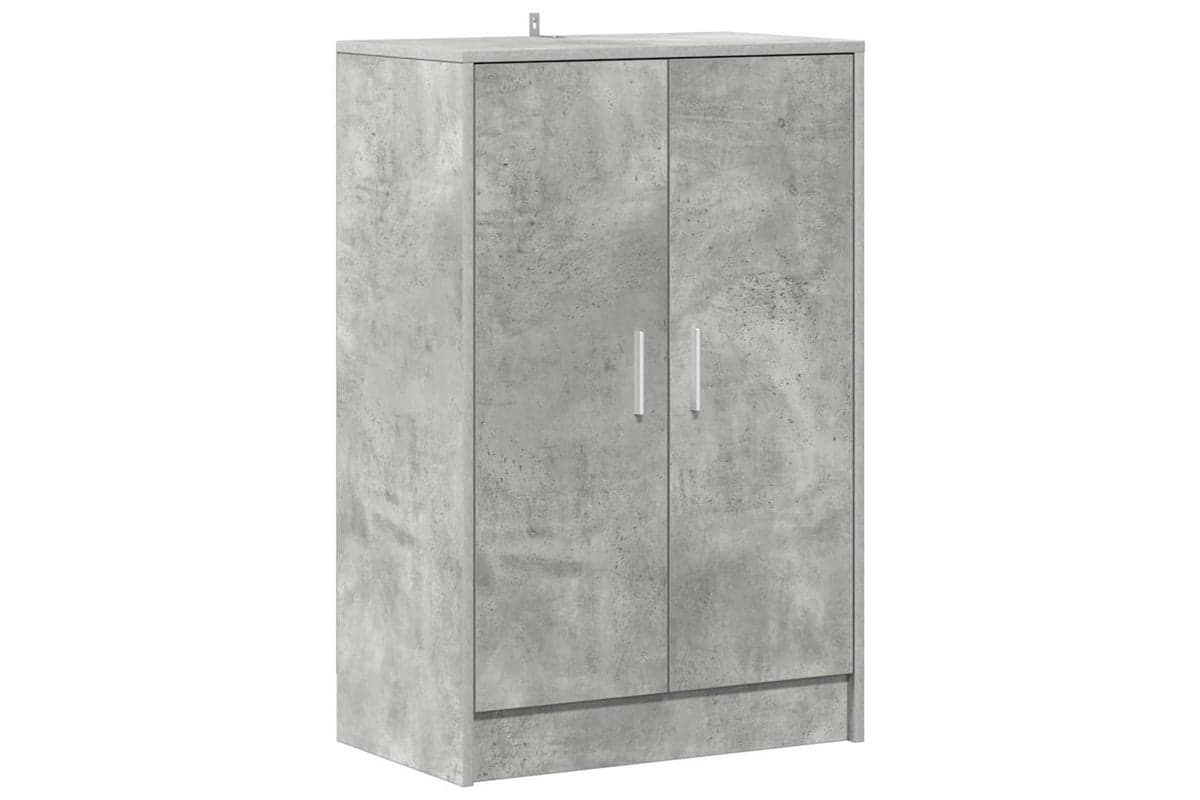 vidaXL Shoe Cabinet Concrete Grey 60x35x92cm Engineered Wood