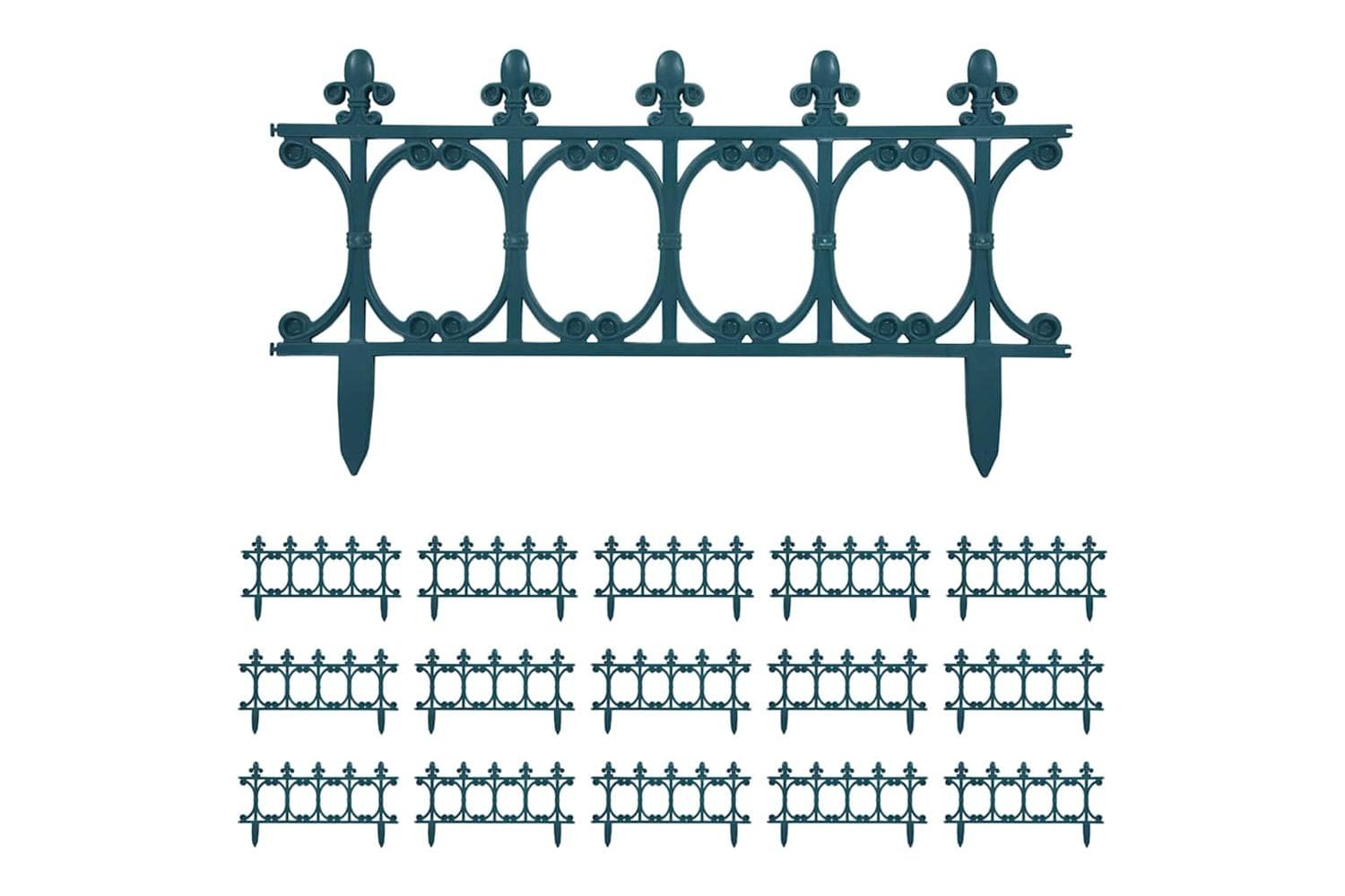 Vidaxl 48619 Lawn Edgings 16 Pcs Green 10 M Pp