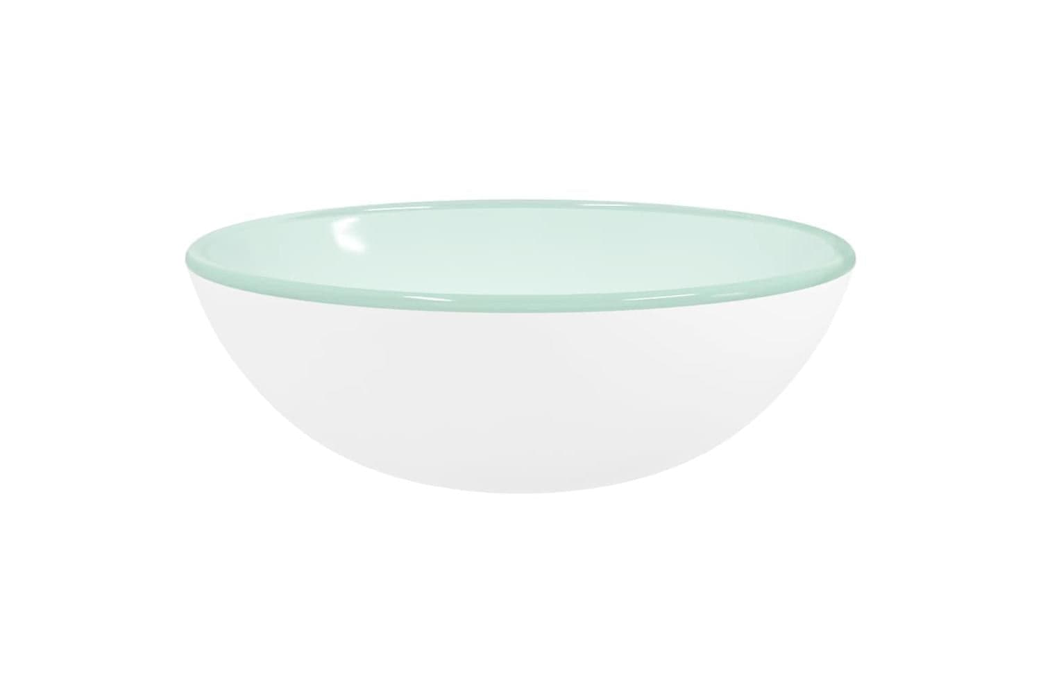 vidaXL 345252 Basin Tempered Glass 35x12cm White