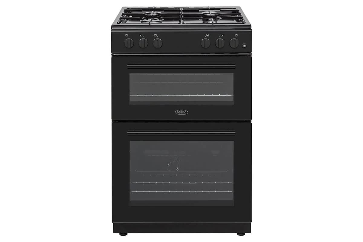Belling 60cm Gas Twin Cavity Cooker | BFSG61TCBKLPG | Black