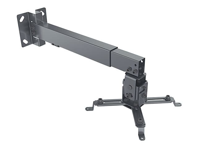 Manhattan Projector Mount, Ceiling or Wall, Tilt & Swivel, Height Range: 43-65cm, Max 20kg, Black, Lifetime Warranty mounting kit