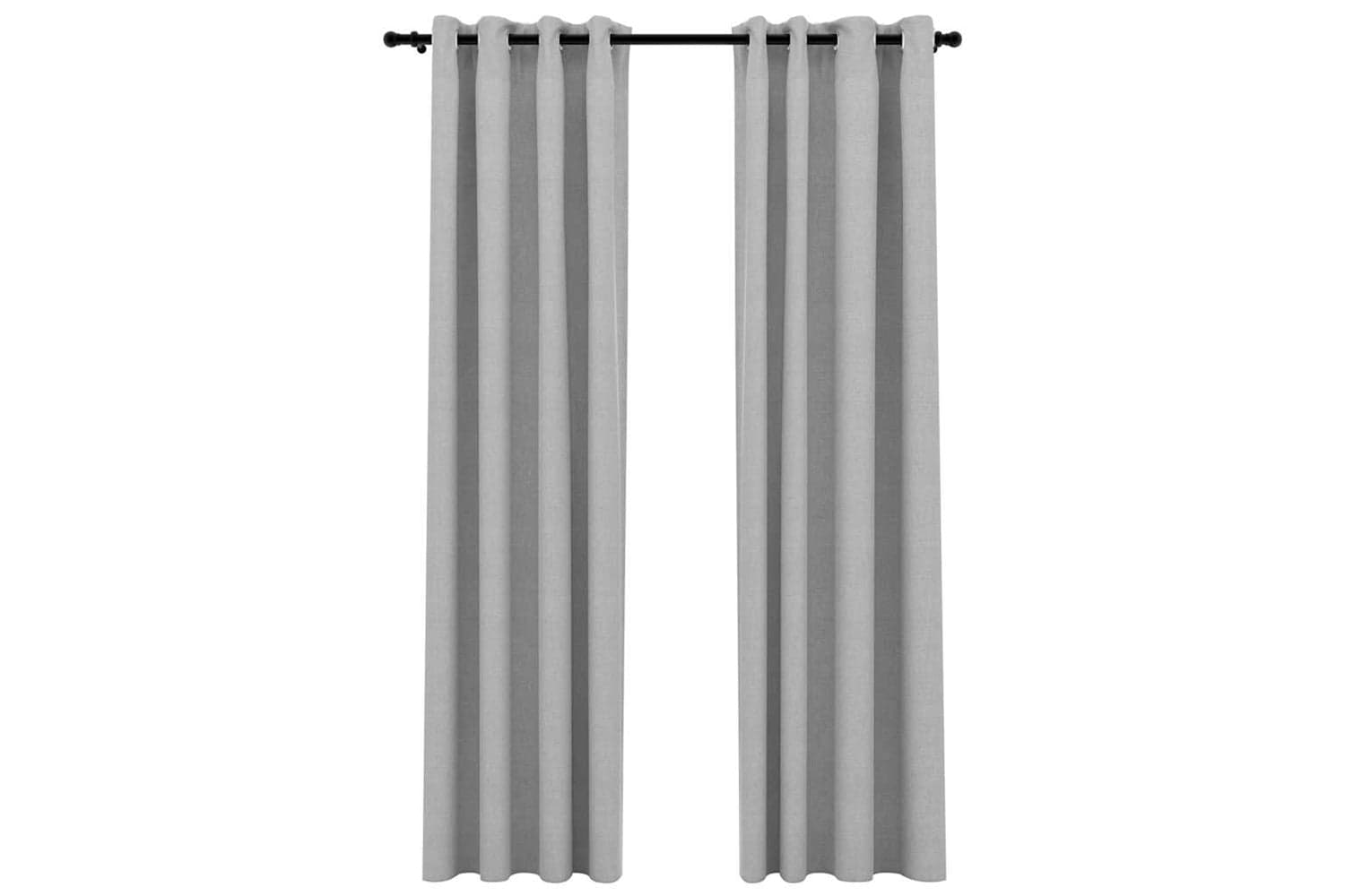 Vidaxl Linen-look Blackout Curtains With Hooks