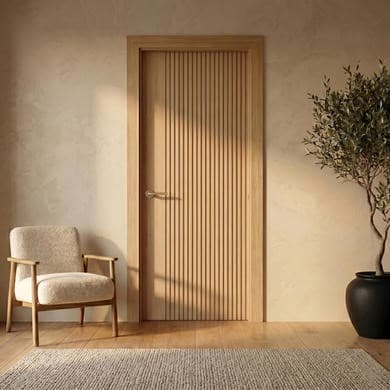 Internal Oak Laminate Door - Pre-Finished - Stria - XL Joinery