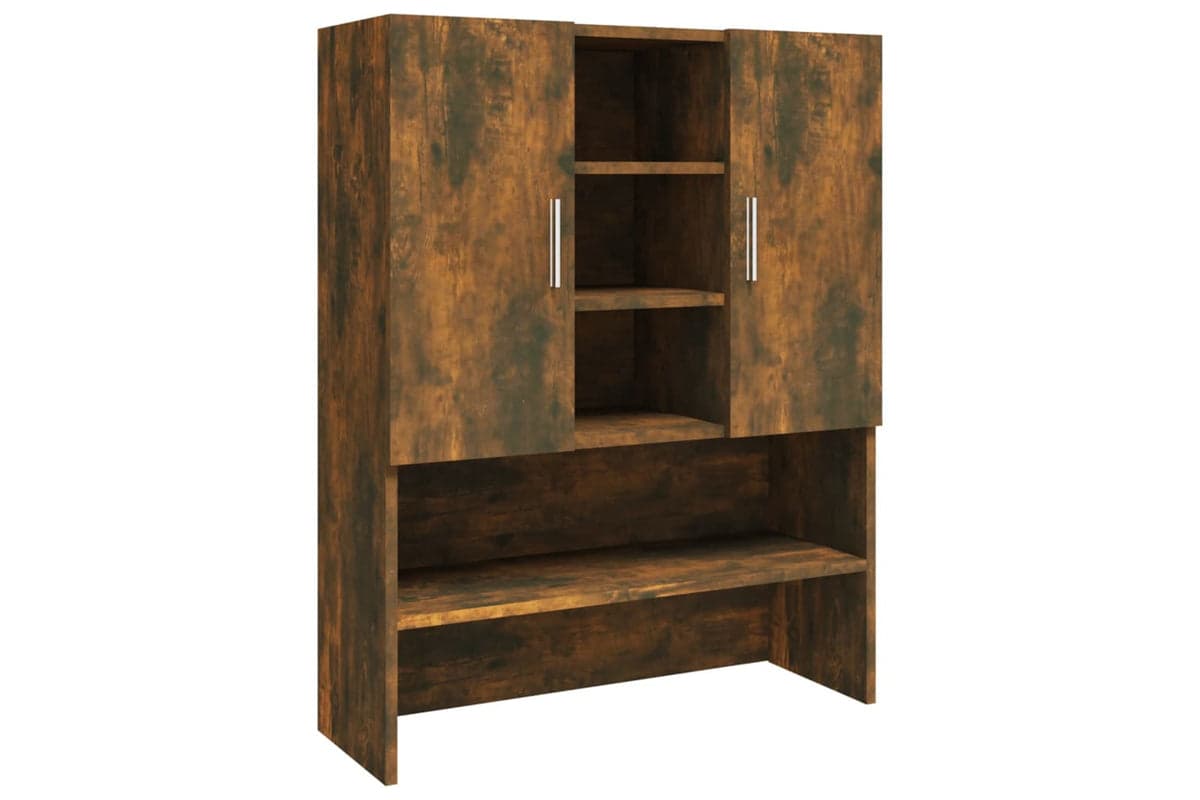 vidaXL 815945 Washing Machine Cabinet Smoked Oak 70.5x25.5x90cm