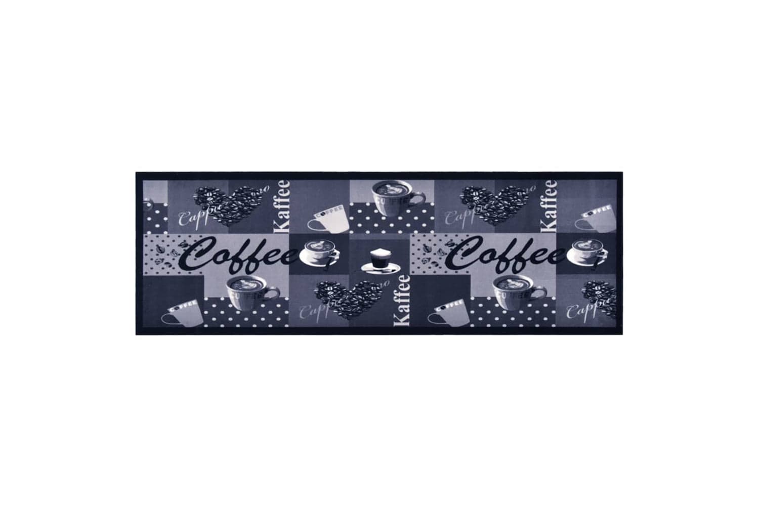 vidaXL 315969 Kitchen Carpet Washable Coffee Blue 60x300cm