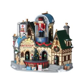 Ludwig's Wooden Nutcracker Factory Animated Building 28cm