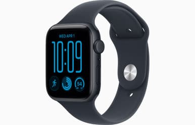 Apple Watch SE 3 GPS + Cellular 44mm Midnight Aluminium Case with Navy Blue Sport Band - S/M | MJLQ4MP/A