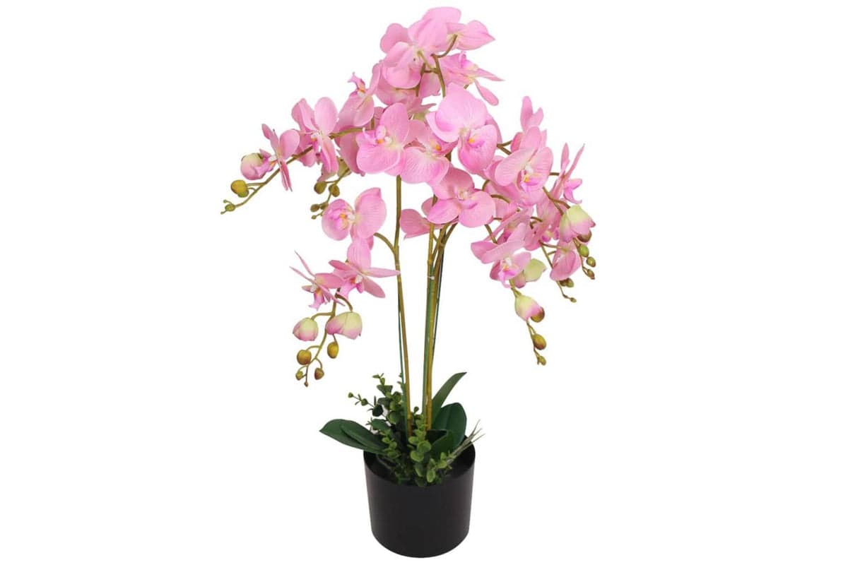 Artificial Orchid Plant With Pot 75 Cm Pink