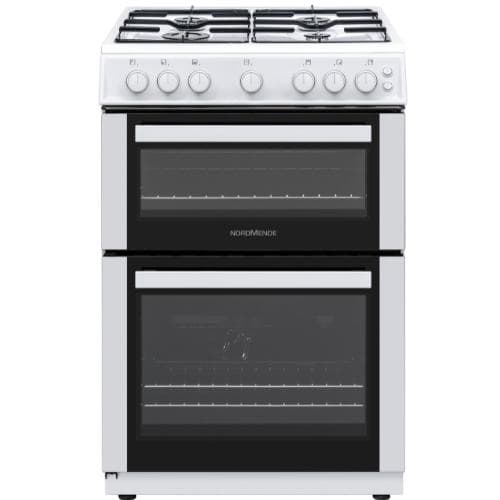 NORDMENDE            60CM TWIN CAVITY LPG GAS COOKER WHITE