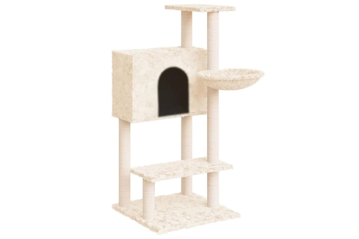 Cat Tree With Sisal Scratching Posts Cream 1085 Cm