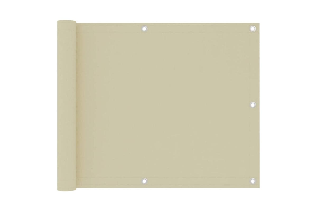 vidaXL 134950 Balcony Screen Cream 75x500cm Oxford Fabric