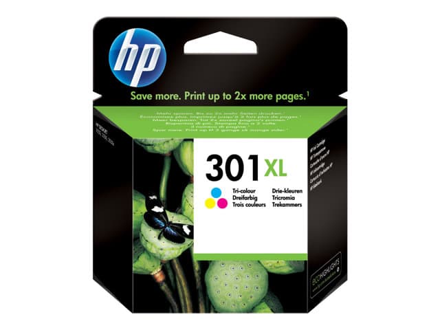 HP - 301XL - High Yield - colour (cyan, magenta, yellow) - original - ink cartridge