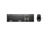 HP - 720 - keyboard and mouse set - multi-device, rechargeable, powered by SuperCapacitor, programmable keys full size - UK - nightfall black Input Device