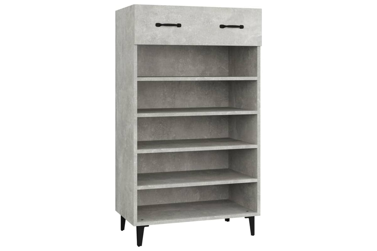 vidaXL 812793 Shoe Cabinet Concrete Grey 60x35x105cm Engineered Wood