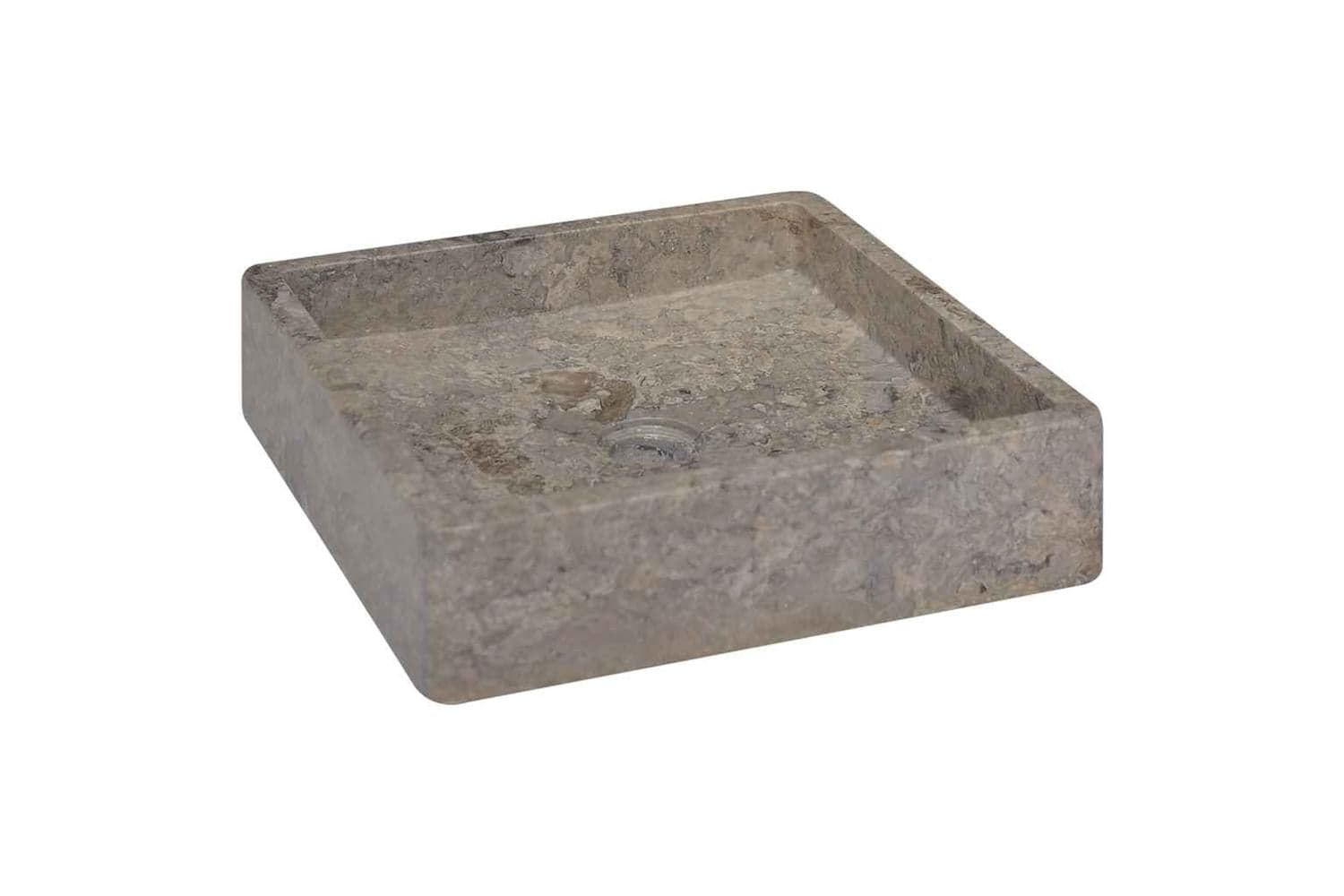 vidaXL 149170 Sink Grey 40x40x10cm Marble