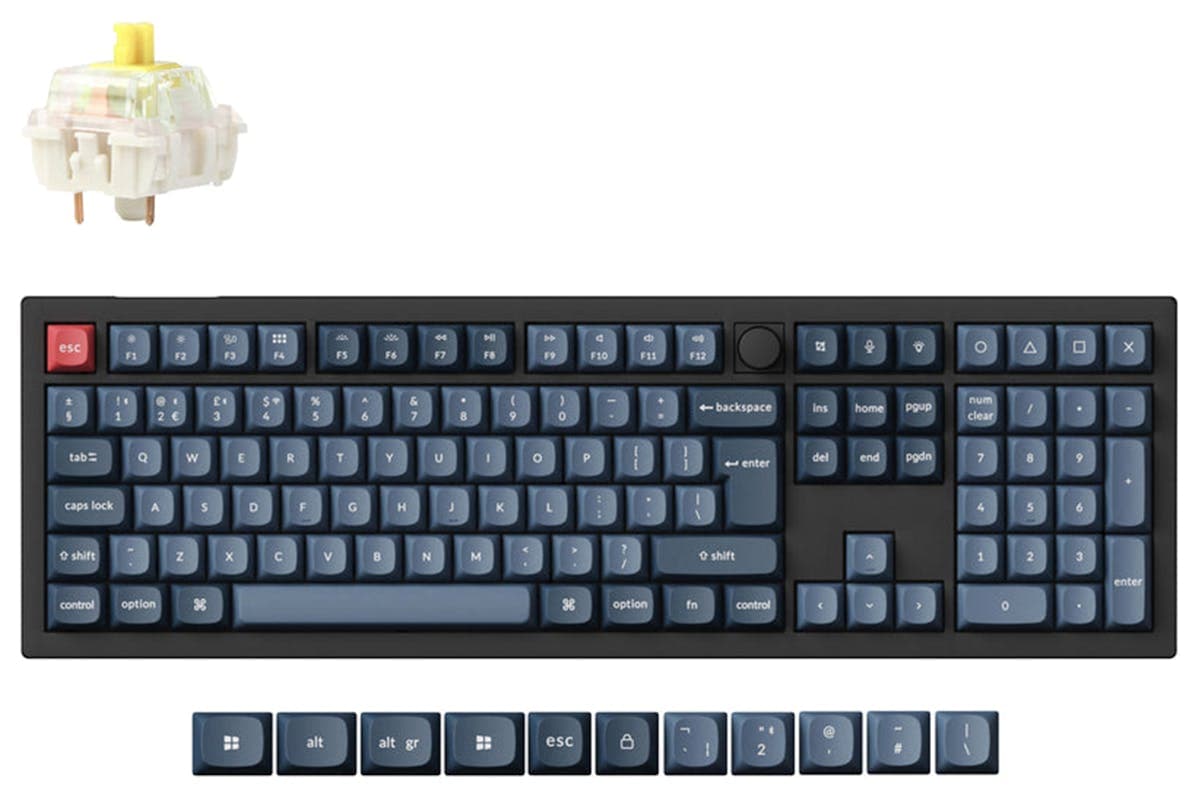 Keychron V6 Max QMK Wireless Custom Mechanical Keyboard | V6M-D4-UK | Carbon Black