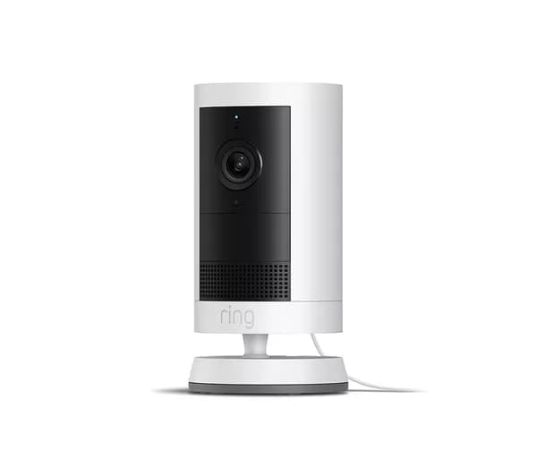 RING Outdoor Cam Plus Plug-in 2K WiFi Security Camera - White