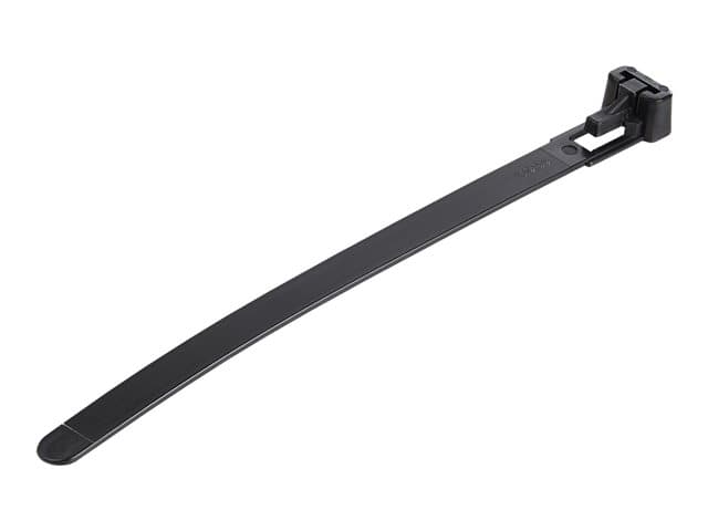 STARTECH.COM - Startech 12cm(5") Reusable Cable Ties, 7mm(1/4") wide, 30mm(1-1/8") Bundle Dia. 22kg(50lb) Tensile Strength, Releasable Nylon Ties, Indoor/Outdoor, 94V-2/UL Listed, 100 Pack, Black - Nylon 66 Plastic - TAA (CBMZTRB5BK) - cable tie - TAA Compliant