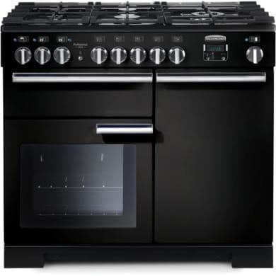 Rangemaster Professional Deluxe 100cm Dual Fuel Range Cooker - Black