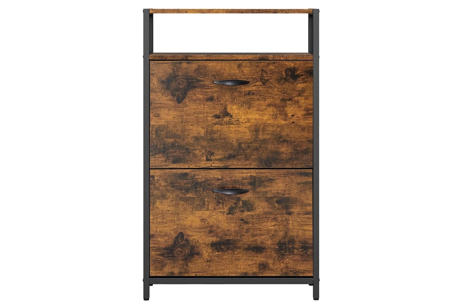 Entryway Shoe Storage Unit | Shoe Cabinet | Particleboard And Steel | 60 X 30 X 95 Cm