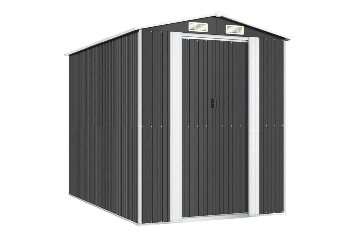 vidaXL 3147450 Garden Shed Anthracite 192x274x223cm Galvanised Steel